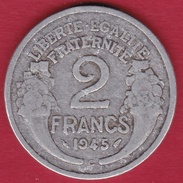 France 2 Francs Morlon Aluminium - 1945 C - Andere & Zonder Classificatie