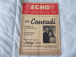 ECHO LTD Professional Circus And Variety Journal Independent International N° 345 November 1970 - Amusement