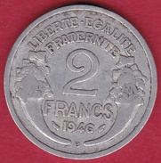 France 2 Francs Morlon Aluminium - 1946 B - Andere & Zonder Classificatie