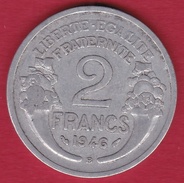 France 2 Francs Morlon Aluminium - 1946 B - Andere & Zonder Classificatie