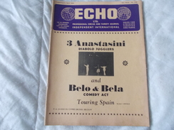 ECHO LTD Professional Circus And Variety Journal Independent International N° 326 April 1969 - Unterhaltung