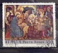 1970  NATALE POSTA AEREA  150 Lire  USATO - Luchtpost