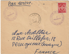 CTN48/2 - GUINEE LETTRE EN FM LABE JUILLET 1952 CACHET VAGUEMESTRE - Lettres & Documents