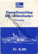 Schweiz - BLS - Thunersee - DS Blümlisalp - Dampfzuschlag - Europe