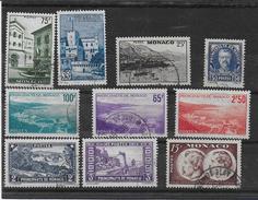 MONACO -  Lot De 10 Timbres Oblitérés - Cote 110 € - Colecciones & Series