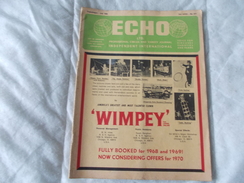 ECHO LTD Professional Circus And Variety Journal Independent International N° 317 July 1968 - Amusement