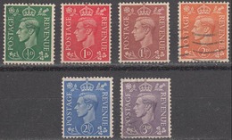 Great Britain 1941-42 Cancelled, Sc# 258-263, SG 485-490 - Usados