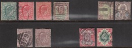 Great Britain 1902 Mint Mounted/cancelled, See Notes, Sc# 127-129,133-134,135a,135b,137a,140 (incl 128a) - Used Stamps