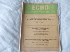ECHO LTD Professional Circus And Variety Journal Independent International N° 259 September 1963 - Divertissement