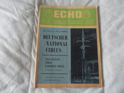 ECHO LTD Professional Circus And Variety Journal Independent International N° 258 August 1963 - Divertissement