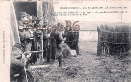 (86) Crime D' Usseau Près Chatellerault Mai 1905 - Le Poste Des Soldats Du 32e De Ligne Et Des Gendarmes - 2 SCANS - Chatellerault