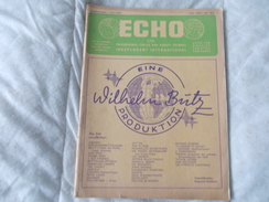 ECHO LTD Professional Circus And Variety Journal Independent International N° 254 April 1963 - Unterhaltung