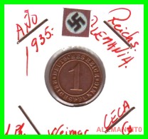 GERMANY  -   MONEDA  DE  1- REICHSPFENNIG  AÑO 1935.G  Bronze - 1 Renten- & 1 Reichspfennig