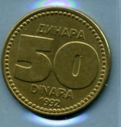 1992  50 DINAR - Yougoslavie