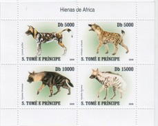 St. Sao S. São Tomé Und Príncipe 2008 4x Dogs Hyänen Hunde - Sao Tome En Principe