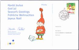 Finnland Finland Finlande - Weihnachtskarte (MiNr: 1676/7) - 2003  !!lesen/read/lire!! - Cartas & Documentos