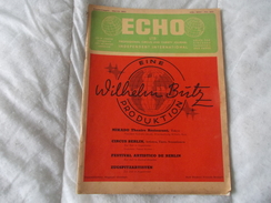 ECHO LTD Professional Circus And Variety Journal Independent International N° 253 March 1963 - Entertainment