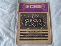 ECHO LTD Professional Circus And Variety Journal Independent International N° 240 February 1962 - Amusement