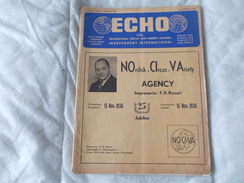 ECHO LTD Professional Circus And Variety Journal Independent International N° 236 October 1961 - Entretenimiento