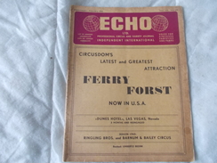 ECHO LTD Professional Circus And Variety Journal Independent International N° 216 February 1960 - Entretenimiento