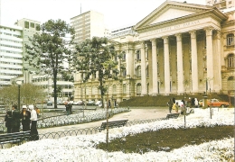 BR - Curitiba - Praça Santos Andrade Com A Universidade Federal Do Parana No Dia Da Grande Nevada - Parana-Cart. N° 5 - Curitiba