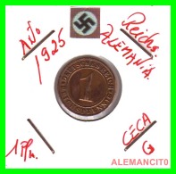 GERMANY  -   MONEDA  DE  1- REICHSPFENNIG  AÑO 1925 G   Bronze - 1 Rentenpfennig & 1 Reichspfennig