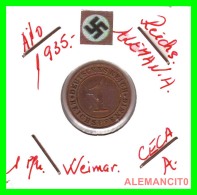 GERMANY  -   MONEDA  DE  1- REICHSPFENNIG  AÑO 1935 A   Bronze - 1 Renten- & 1 Reichspfennig