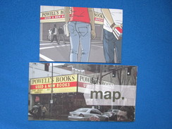 Portland. Powell's Books. Carte Postale Publicitaire Avec Carte Depliant De La Librairie - Portland