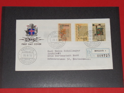 Island Iceland FDC Einschreiben Registered Envelope 1970 Reykjavik - Covers & Documents