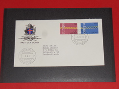 Island Iceland FDC Europa Europe CEPT Einschreiben Registered Envelope 1971 Reykjavik - Cartas & Documentos