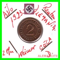 GERMANY - MONEDA DE 2- RENTENPFENNIG AÑO 1923 D Bronze - 2 Rentenpfennig & 2 Reichspfennig