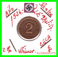 GERMANY - MONEDA DE 2- RENTENPFENNIG AÑO 1924 E  Bronze - 2 Renten- & 2 Reichspfennig