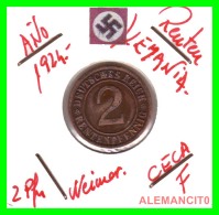 GERMANY - MONEDA DE 2- RENTENPFENNIG AÑO 1924 F  Bronze - 2 Rentenpfennig & 2 Reichspfennig