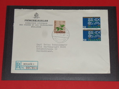 Island Iceland  FDC  Einschreiben Registered Envelope 1967 Reykjavik  Blume Flower - Cartas & Documentos