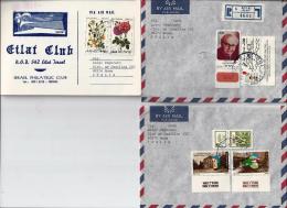ISRAELE) 1982 Storia Poatale Lotto 2 Buste E Cartolina Viaggiate Per L'Italia - Used Stamps (with Tabs)