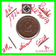 GERMANY - MONEDA DE 2- REICHSPFENNIG AÑO 1924 A Bronze - 2 Rentenpfennig & 2 Reichspfennig