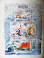 SALE! MNH M/s Burundi 2012 Les Voiliers Sailboats Ships - Unused Stamps