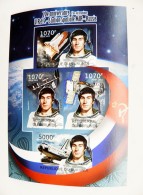 SALE! IMPERFORATED Mnh M/s Burundi 2012 Soviet Space Ussr Astronaut Krikaliov  Mir Station - Unused Stamps