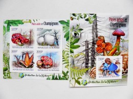 SALE! IMPERFORATED Mnh M/s Burundi 2012 Mushrooms Champignons Protection De La Nature - Neufs