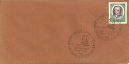 Busta Con Annullo "Mosso S. Maria (VC) Quintino Sella 150^ Anniv. Nascita" Francobollo "Brunelleschi 1977", Lire 70 - 1971-80: Usati