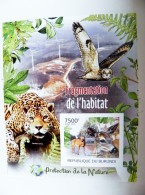 SALE! IMPERFORATED Mnh M/s Burundi 2012 Animals Protection De La Nature Panthera Bird Owl Oiseaux - Unused Stamps