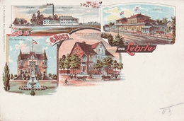 Gruss Aus Lehrte-Litho-Bahnhof-Gasthof Z.g.Freien-Ziegelei-Villa Nordstern. - Lehrte