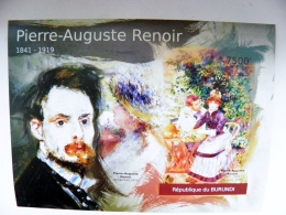 SALE! IMPERFORATED Mnh M/s Burundi 2012 Pierre Auguste Renoir - Ongebruikt