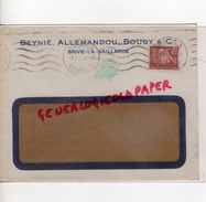 19 - BRIVE- ENVELOPPE BEYNIE - ALLEMANDOU - BOUDY- 1943 - 1900 – 1949