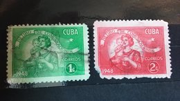 RARE 1+2C CORREOS CUBA 1948 Retiro De Comunicaciones  USED STAMP TIMBRE - Gebruikt