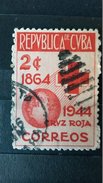 RARE 2C CORREOS CUBA 1944 RED CROSS 1864-1944  USED STAMP TIMBRE - Gebruikt