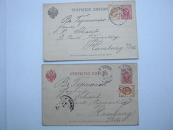 1891 , 2 Ganzsachen  Nach Deutschland Verschickt - Interi Postali