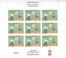 Greenland MNH 2014 Minisheet Of 9 13k Man Playing Fiddle, Woman Dancing - Music - EUROPA - 2014