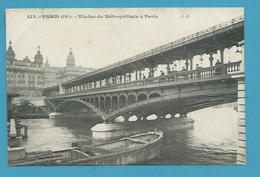 CPA 413 - Viaduc Métropolitain PARIS - Openbaar Vervoer