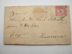 1868 , Hankensbüttel , Klarer Stempel Auf Brief Mit Siegel Und Inhalt - Interi Postali